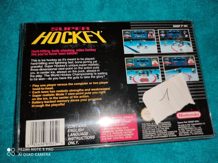 Super hockey super Nintendo - photo numéro 2