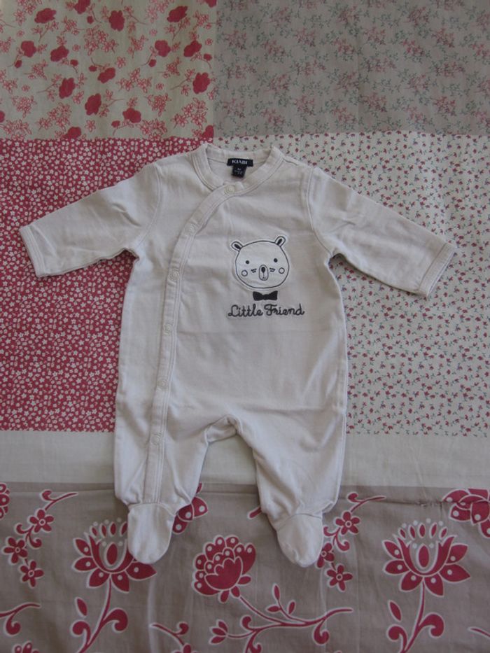 Pyjama coton beige 1 mois