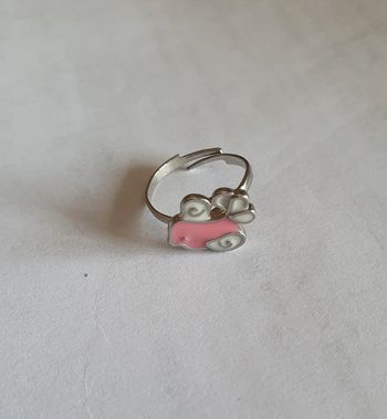 Bague oiseau rose réglable