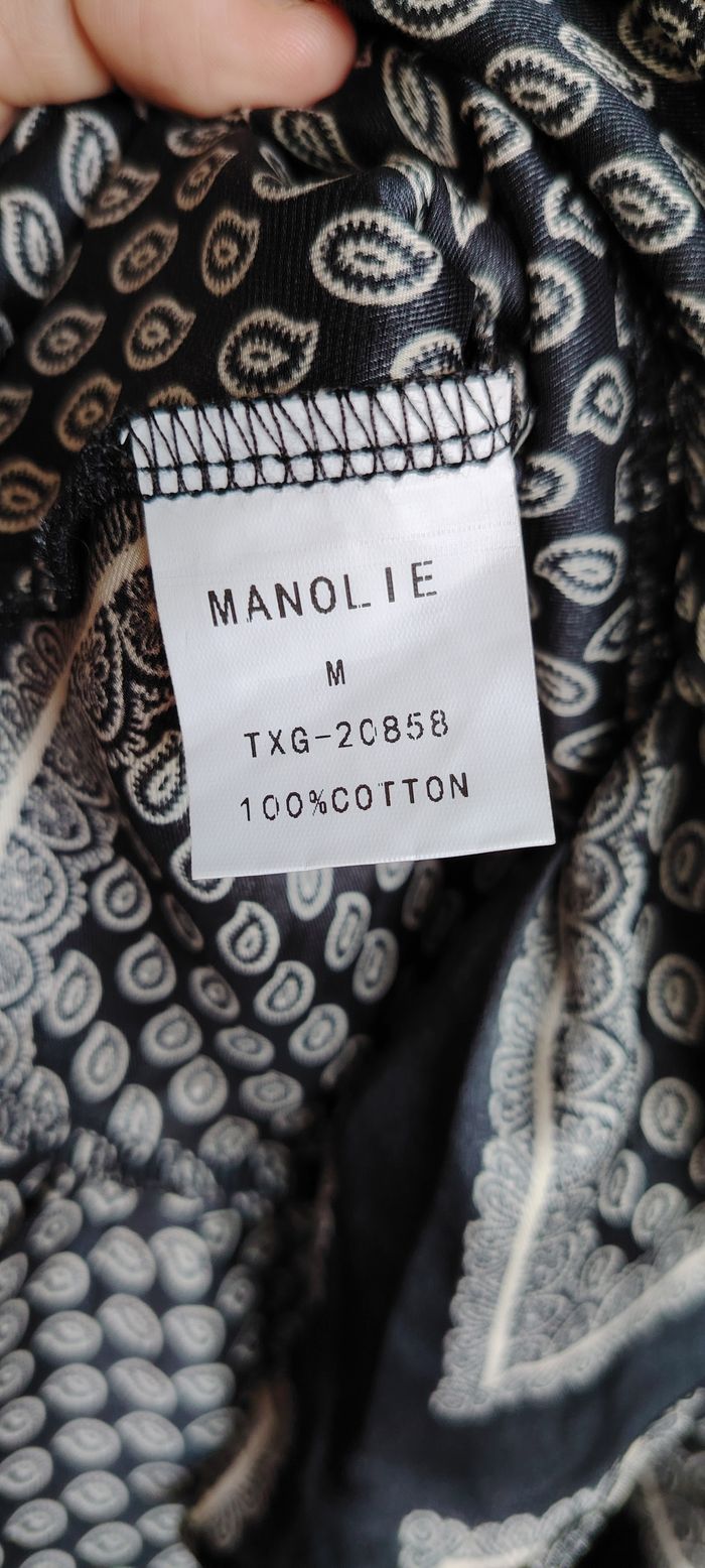 Jupe noire à motifs cachemire – Manolie – Taille M - photo numéro 2