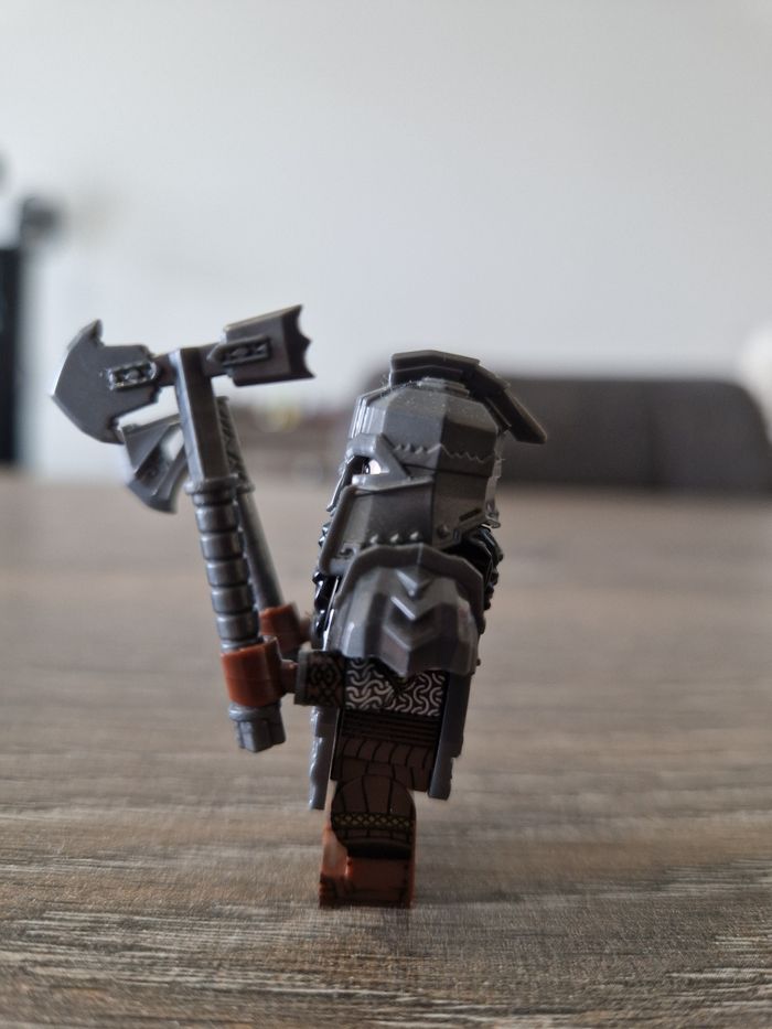 Figurines type lego 5 guerriers nains seigneur des anneaux / hobbit - photo numéro 3