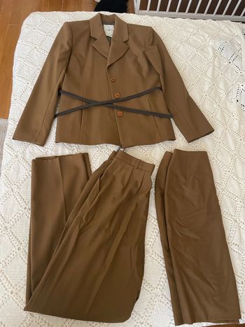 Ensemble costume marron Inès de la Fressange 38