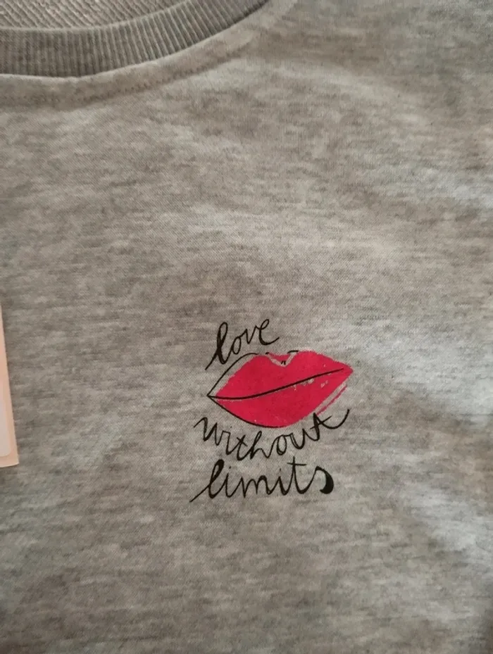 Sweat a message gris - photo numéro 2