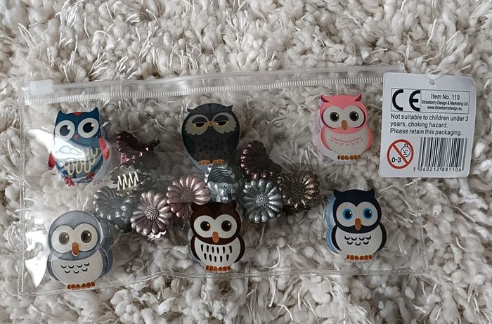 10 barrettes fleur et une trousse oiseau - photo numéro 2