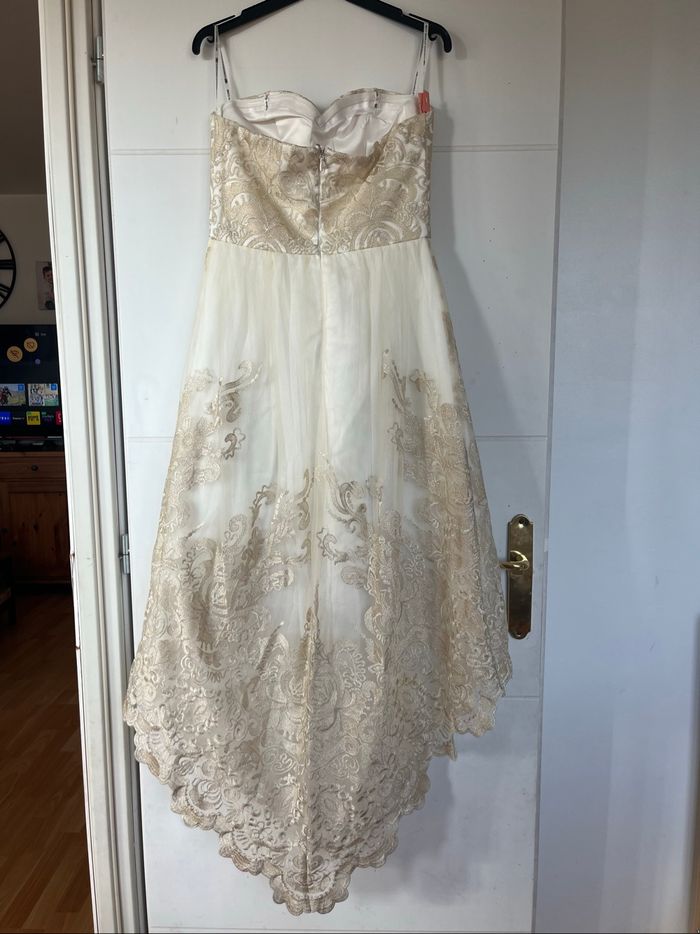 Robe de soirée Chi Chi London ivoire broderie écru - photo numéro 4