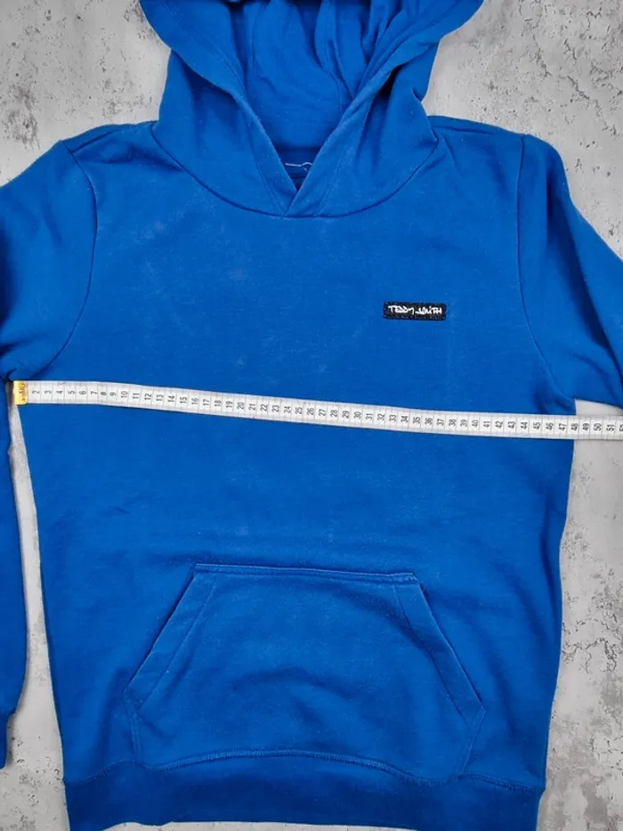 Sweat à capuche Teddy Smith bleu – Taille 12 ans Garçon (mesures en photos) - photo numéro 7