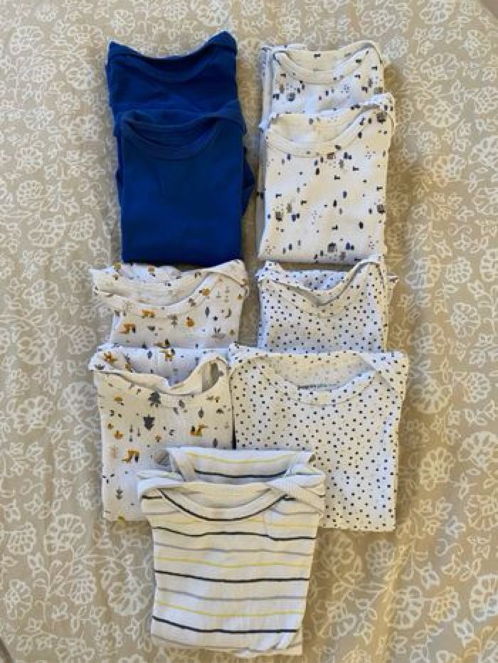 Lot de 9 body mixte gémo 24 mois