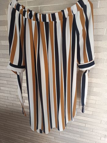 Tunique à rayures en taille unique