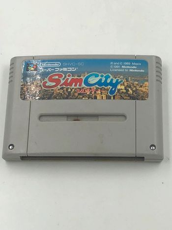 Jeu vidéo Sim City sur console Nintendo Super Famicom