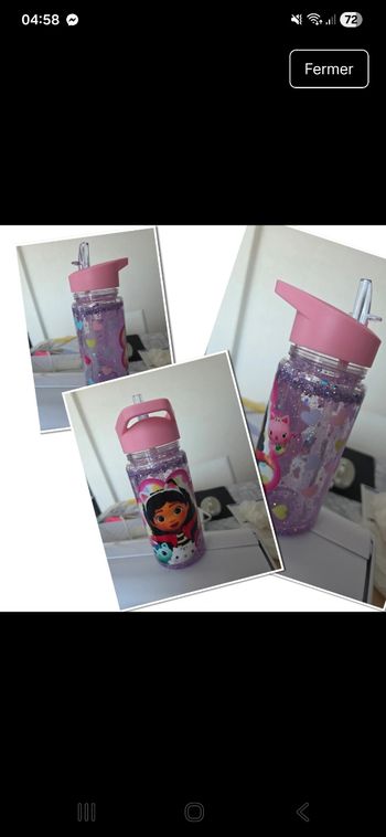 Gourde pailletté gabby chat