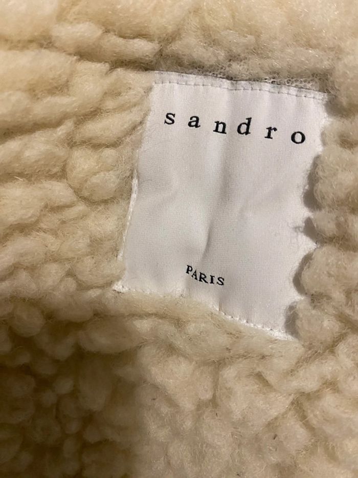 Veste Sandro daim sherpa xs homme - photo numéro 3