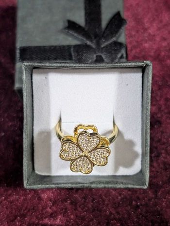 Bague trèfle 🍀 doré anti stresse