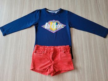 Maillot longues manches Lee cooper + short 4 ans