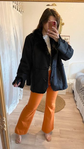 Manteau fourrure noir vintage