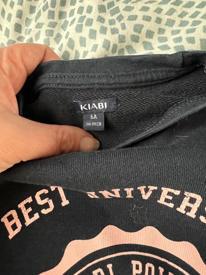 Sweat léger bleu marine Kiabi taille 6 ans - photo numéro 2