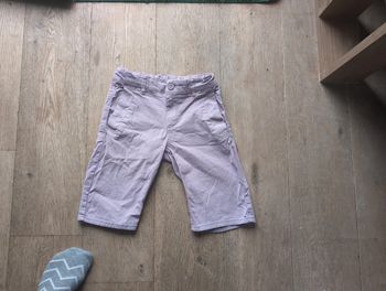 Bermuda slim okaidi 10 ans mauve clair