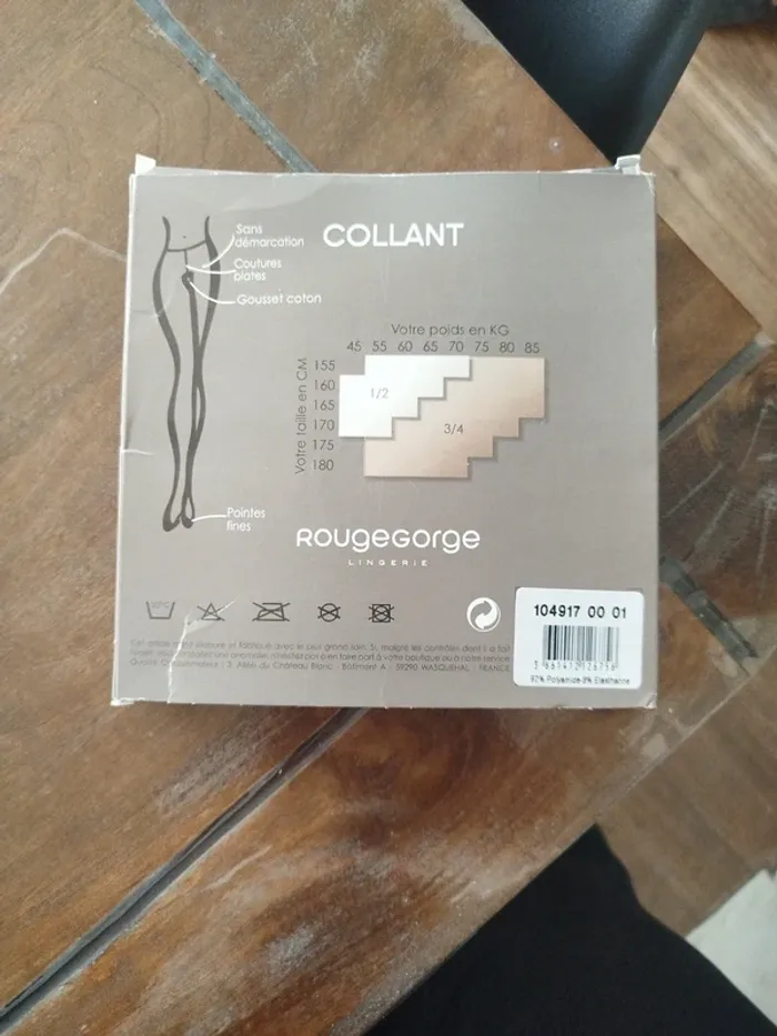 Collants femme T3/4 rougegorge - photo numéro 2
