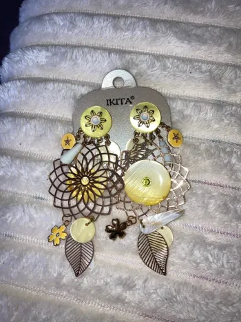 Boucles d’oreille jaune ikita