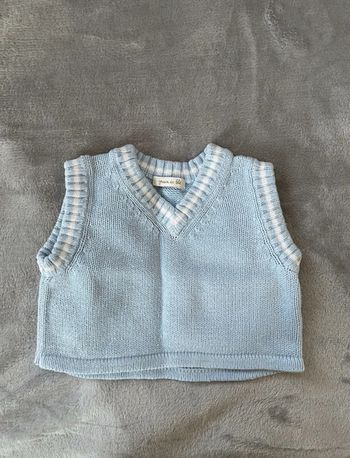 Pull col V sans manches - 6 mois - Grain de blé