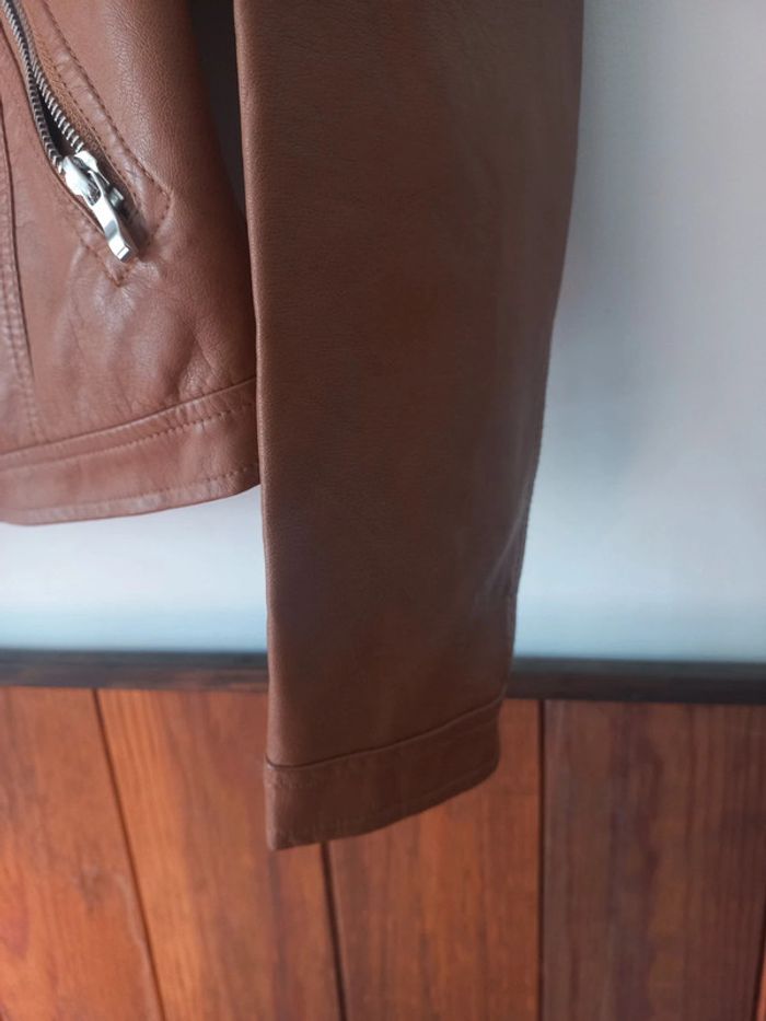 Veste droite zippée beige - photo numéro 6