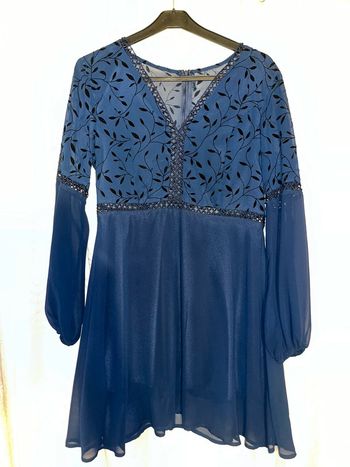 Robe trapèze dentelle et motifs feuillages Shein
