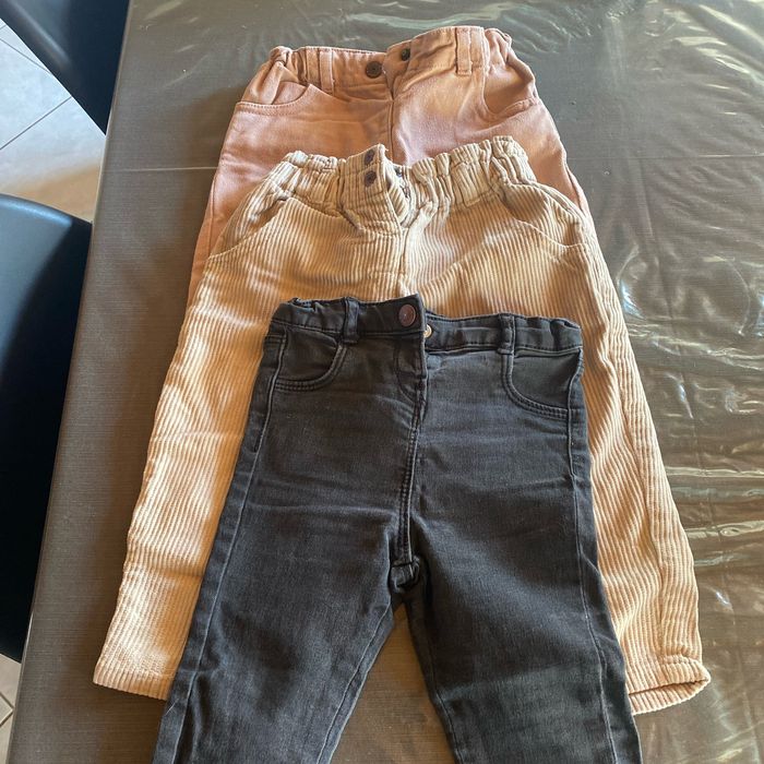 Lot pantalons fille 18 mois