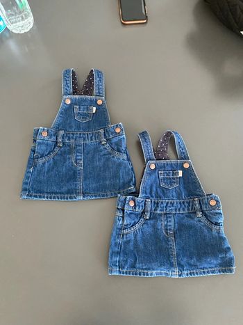 Lot de 2 robes en jean kiabi 3 mois