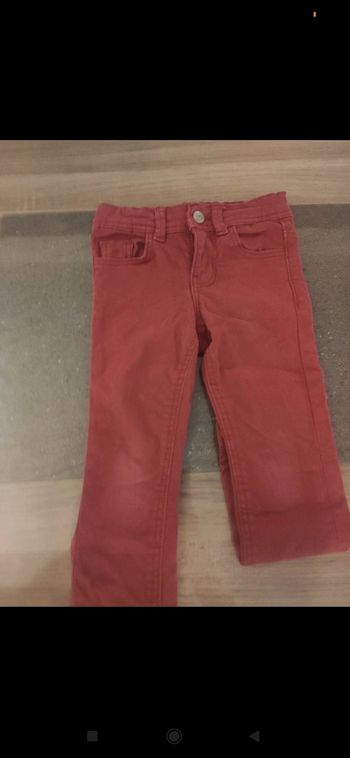 Jeans Skinny bordeaux 4 ans
