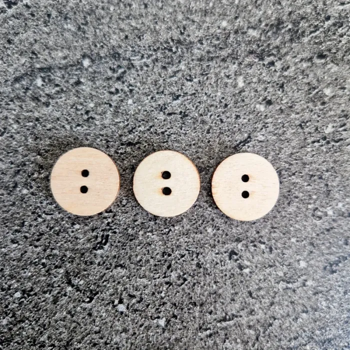 Lot de 3 boutons en bois vintage - photo numéro 2