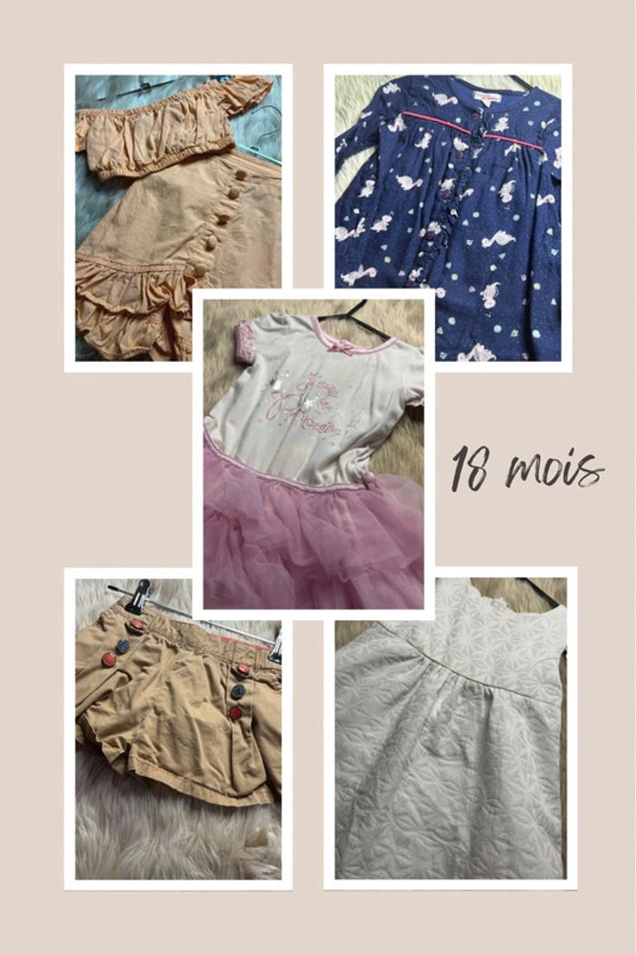 Lot 4 vêtements + 1 ensemble 18 mois