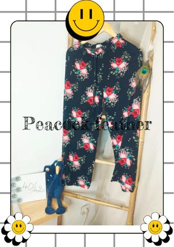Pantalon fluide fleuri 40/42