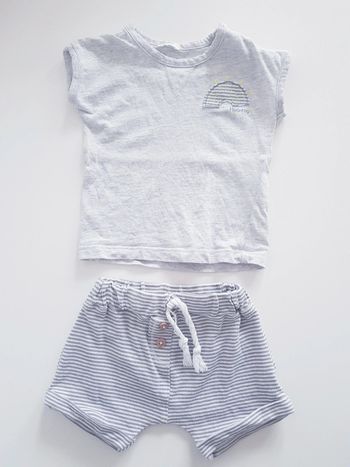 United Colors of Benetton - Ensemble tee-shirt + short pour garçon (3 mois)