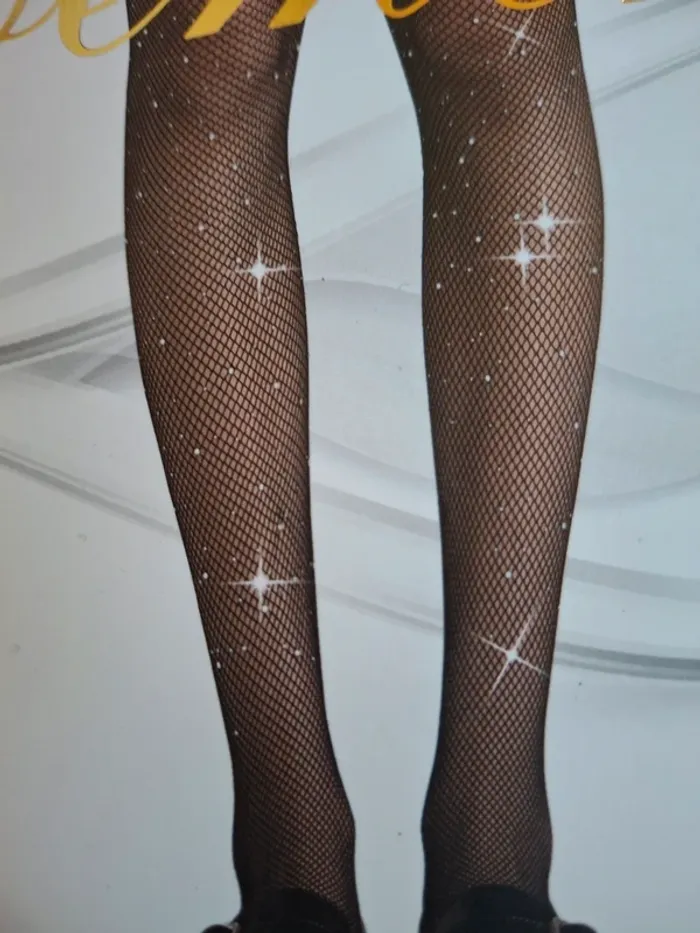 Collant fantaisie resille noire - photo numéro 2