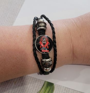 BRACELET CUIR SQUID GAME ! NEUF !