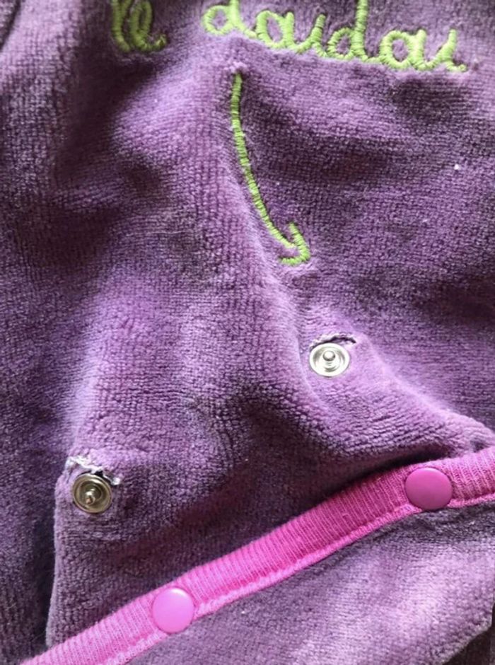 Pyjama en velours DPAM taille 6 mois - photo numéro 4