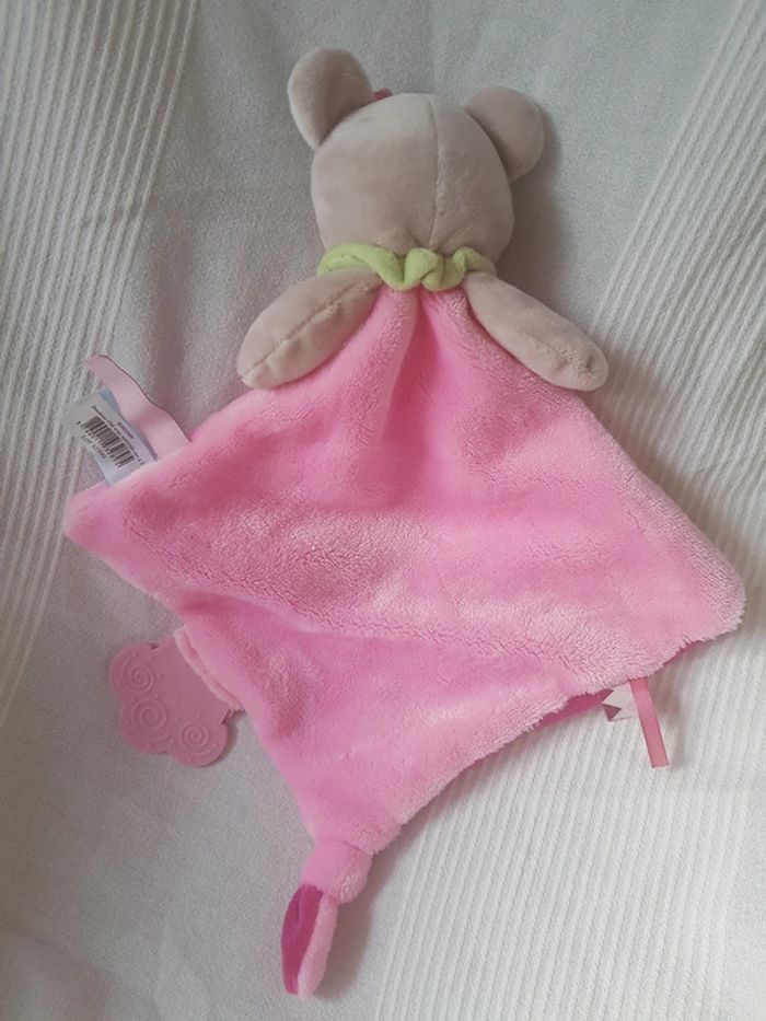 Doudou plat rose  ourson Baby nat - photo numéro 3