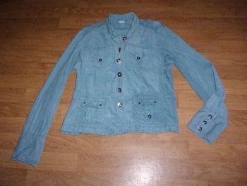 Veste MARKS & SPENCER velours bleu outremer taille 40 TBE