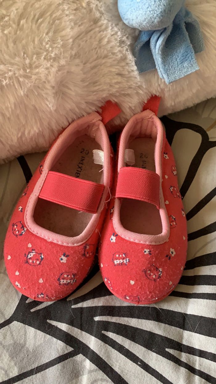Chaussons rose motif chat pointure 20 - photo numéro 2