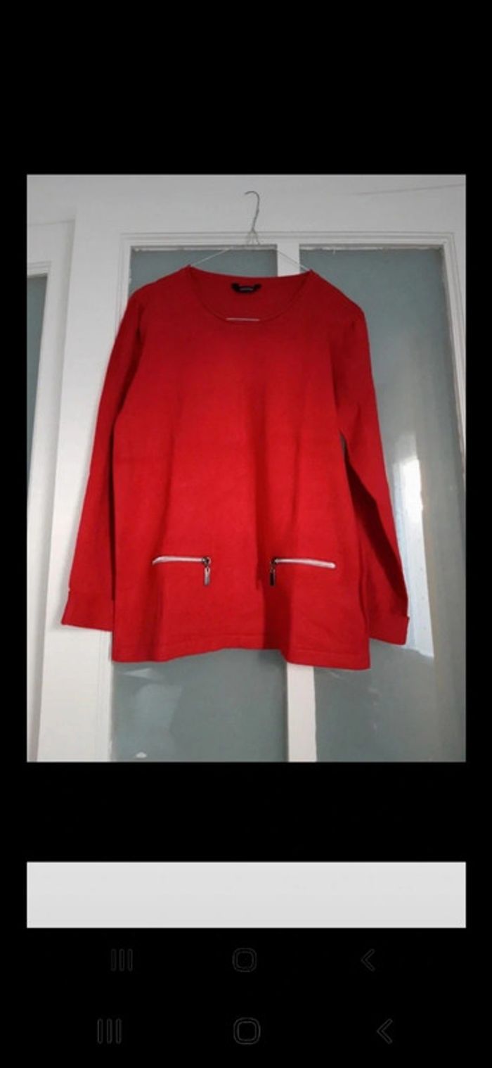 Pull rouge 38/ 40 zamba🔴 - photo numéro 2