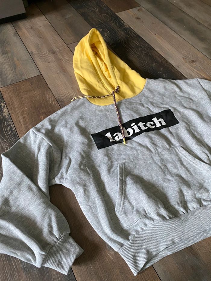 Sweat à capuche Undiz taille M jaune et gris Labitch