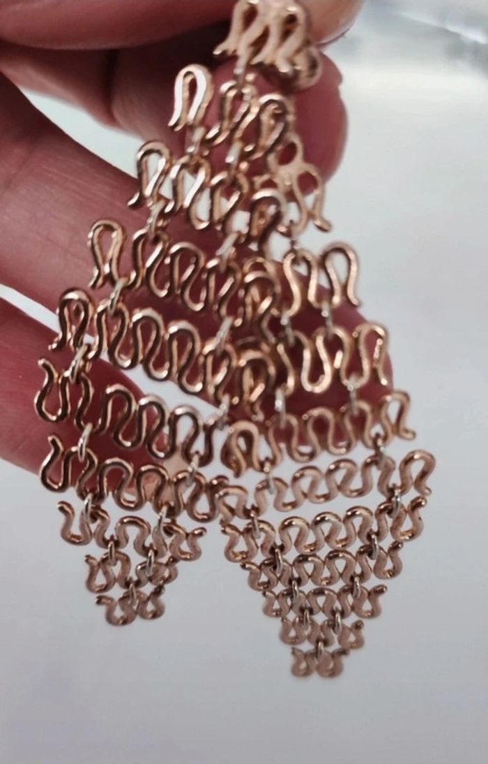 Boucles d'oreilles en forme de S - photo numéro 7