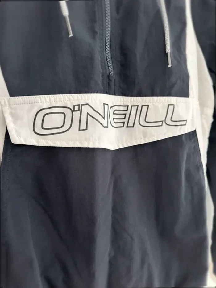 Veste O’Neill Homme L Coupe-Vent Vintage Bimatière Bleu/Blanc - photo numéro 2