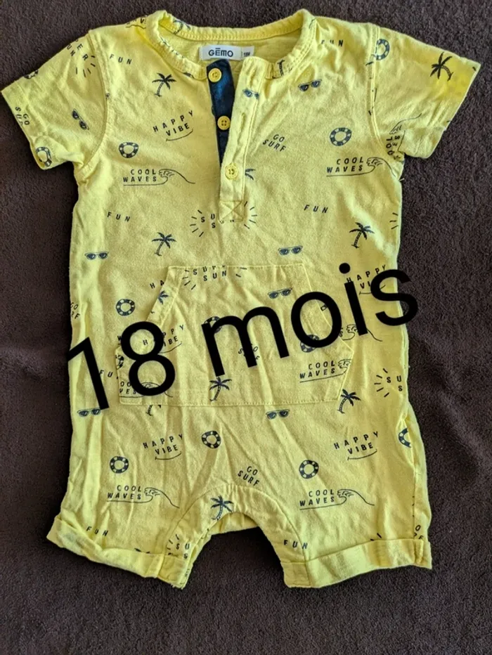 Combinaison été garçon 18 mois