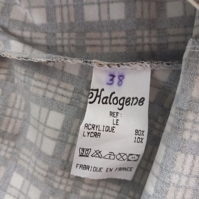 Pantalon femme vintage à motifs à carreaux Halogène taille 38 - photo numéro 4