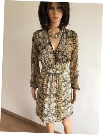 Robe imprimée neuve à manches longues Morgan taille 34 (valeur 80€)