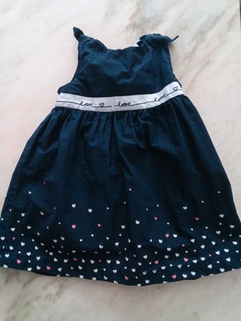 Robe marine et multicolore TEX