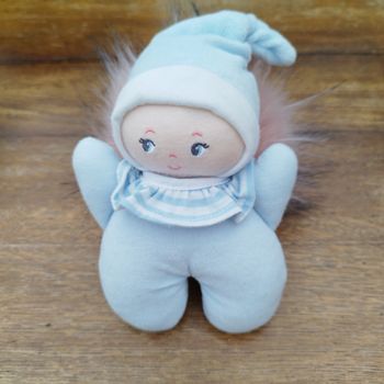 Doudou poupée lutin corolle bleu grelot 2012