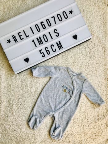 Pyjama en velours - 1 mois