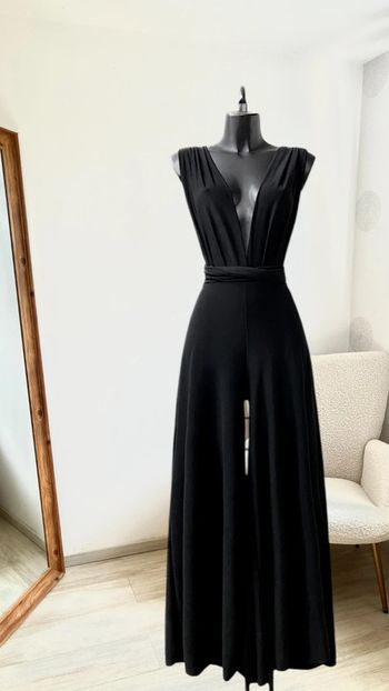 Combi noire unie multi positions dos nu faite en France.