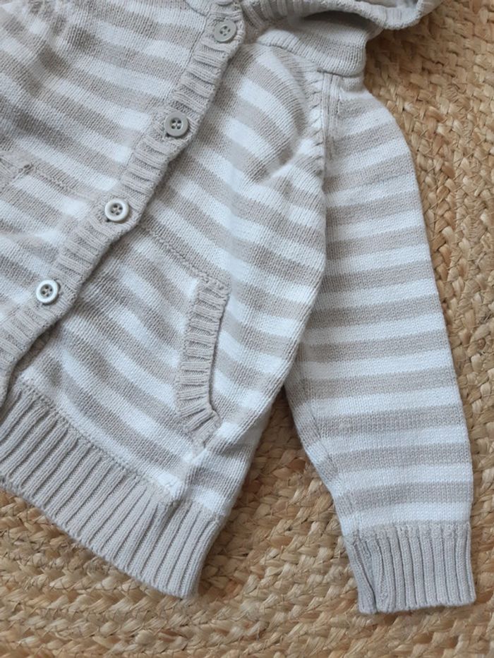 Gilet zippé à capuche Tex 18 mois - photo numéro 2